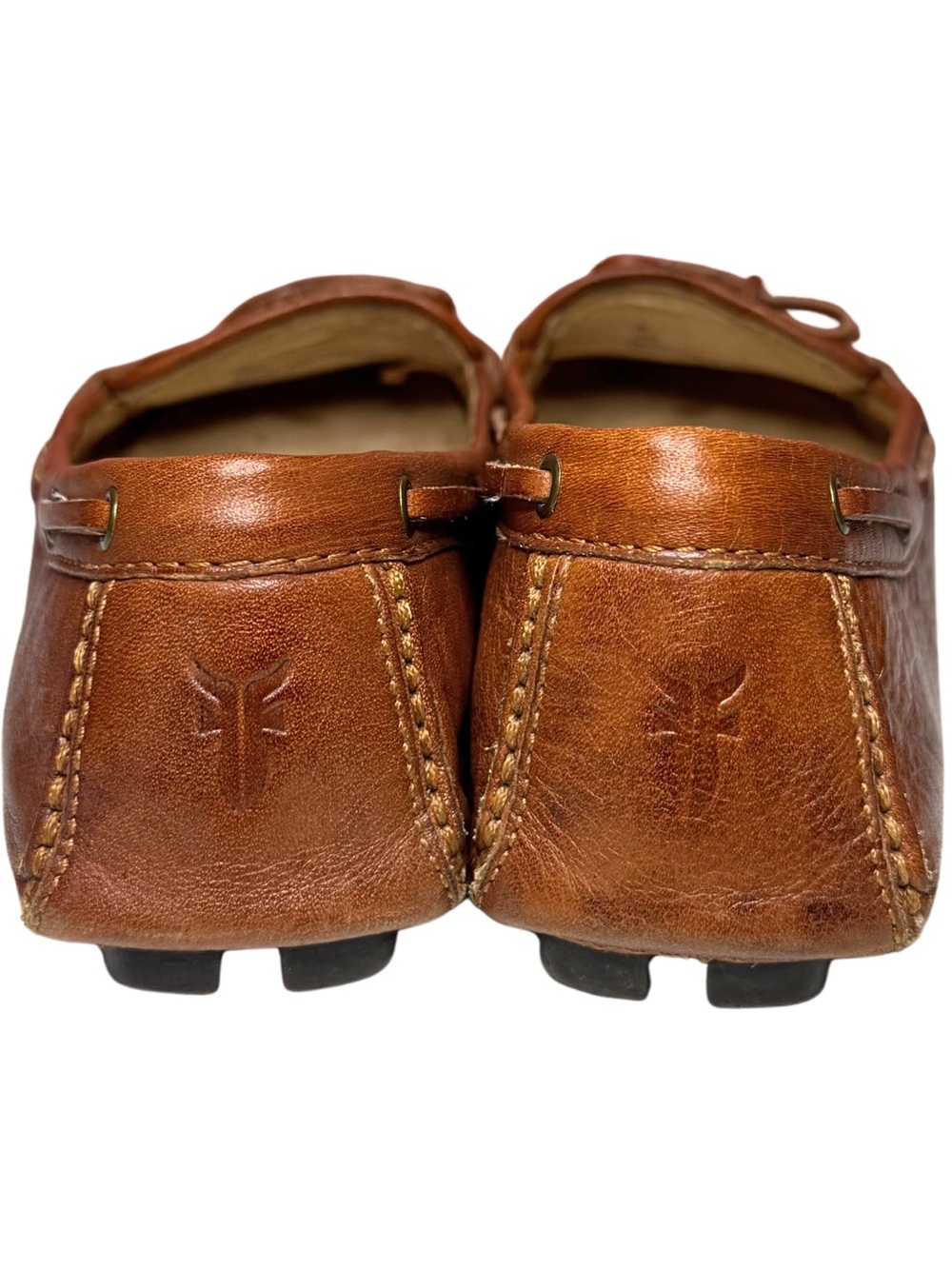 Frye Leather Reagan Campus Driver Moccasin Loafers Brown Women’s Size 7 - Picture 3 of 11